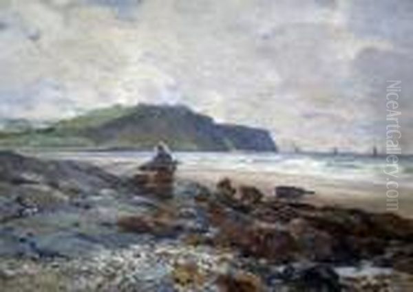 Gathering Seaweed Oil Painting by John MacWhirter