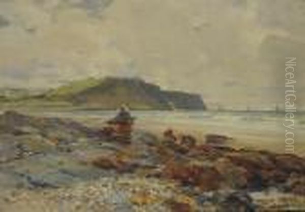 Gathering Driftwood, Possibly On Iona Oil Painting by John MacWhirter