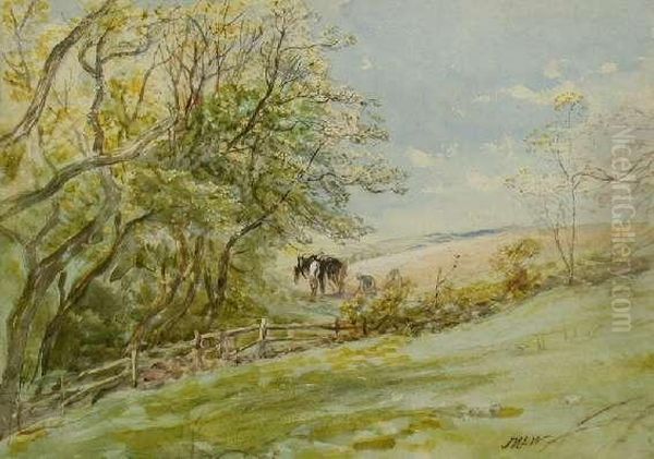 Spring Ploughing Oil Painting by John MacWhirter