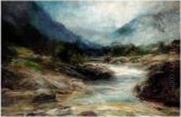 The Shepherd's Bridge, Arran Oil Painting by John MacWhirter