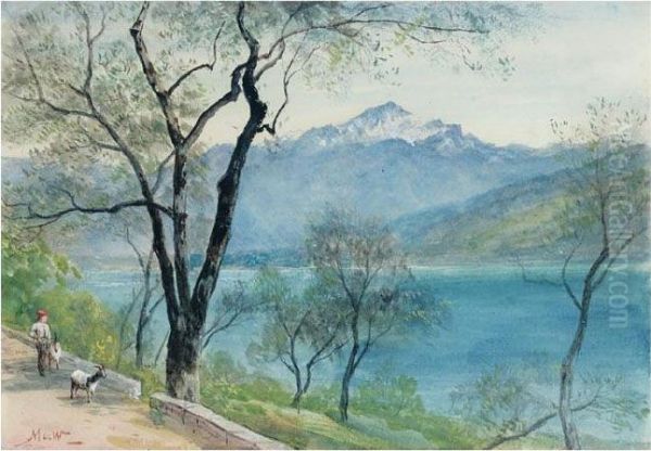 In The Italian Lakes Oil Painting by John MacWhirter