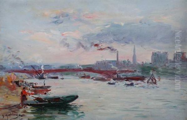 River View Oil Painting by Gustave Madelain