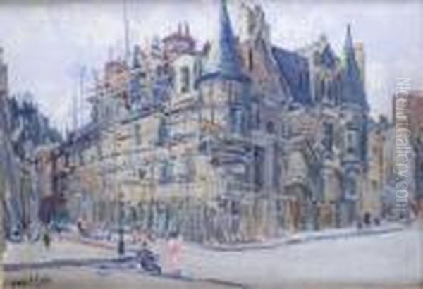 Paris, L'hotel De Sens Oil Painting by Gustave Madelain