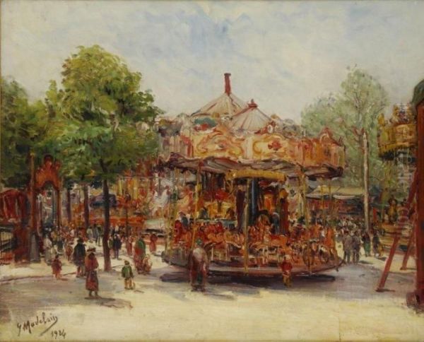 Fete Foraine Oil Painting by Gustave Madelain