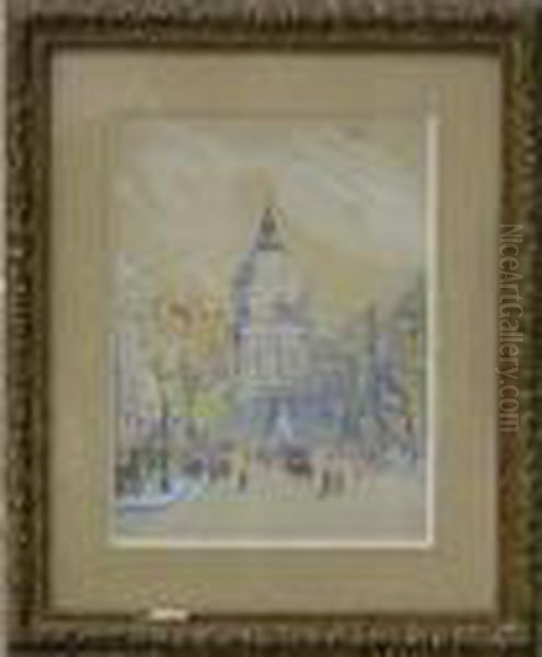 Place De La Sorbonne Oil Painting by Gustave Madelain