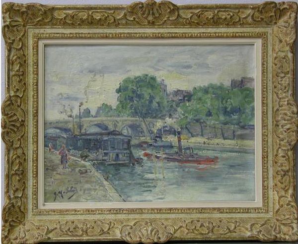 Paris, Le Pont-marie Oil Painting by Gustave Madelain