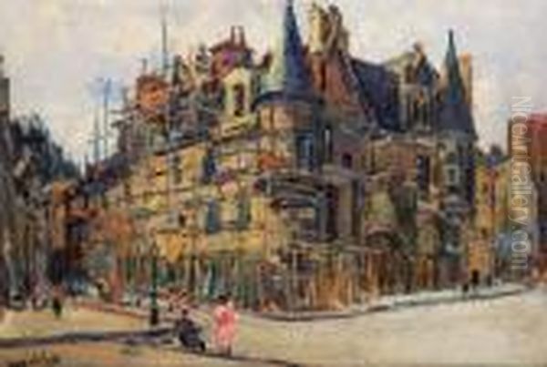 Paris, Lhotel De Sens Oil Painting by Gustave Madelain