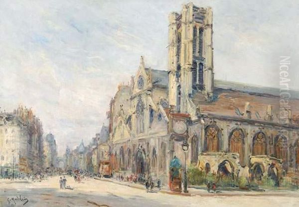 Eglise Oil Painting by Gustave Madelain