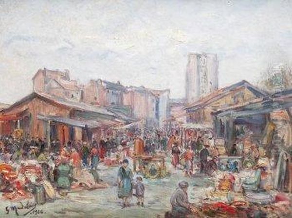 Mercado Oil Painting by Gustave Madelain