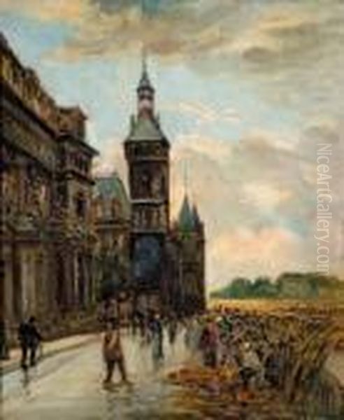 Les Quais De Paris, La Conciergerie Oil Painting by Gustave Madelain