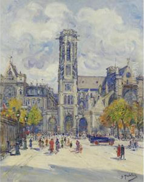 St. Germain De L'auxerrois Oil Painting by Gustave Madelain