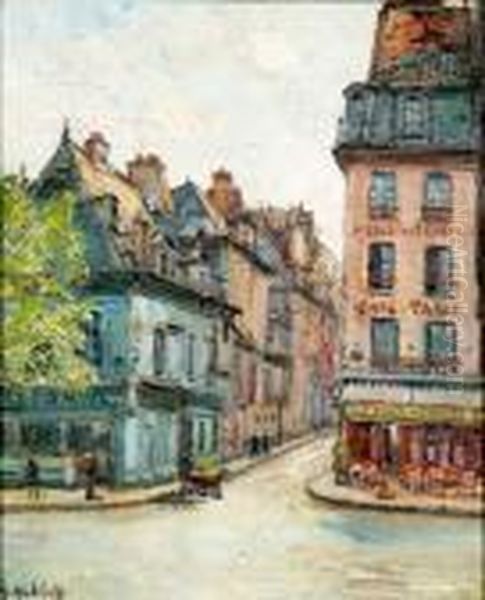 Rue Des Bernaudins Oil Painting by Gustave Madelain