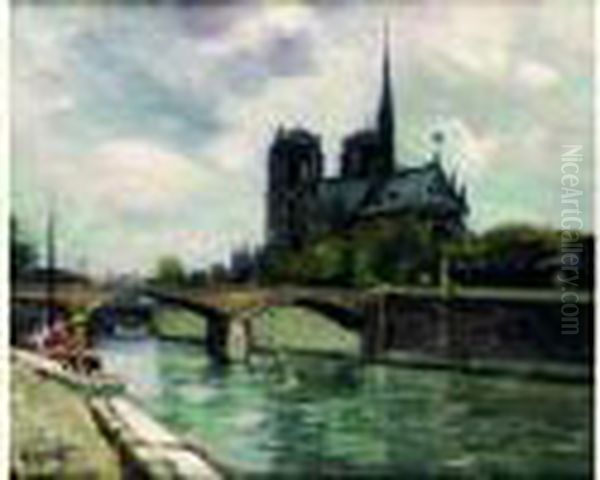 Notre-dame De Paris Oil Painting by Gustave Madelain