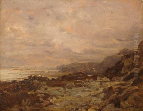 Falaises A Granville Oil Painting by Gustave Madelain