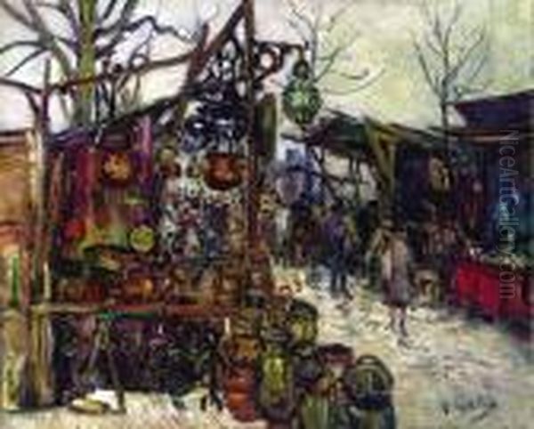 Foire A La Ferraille Oil Painting by Gustave Madelain