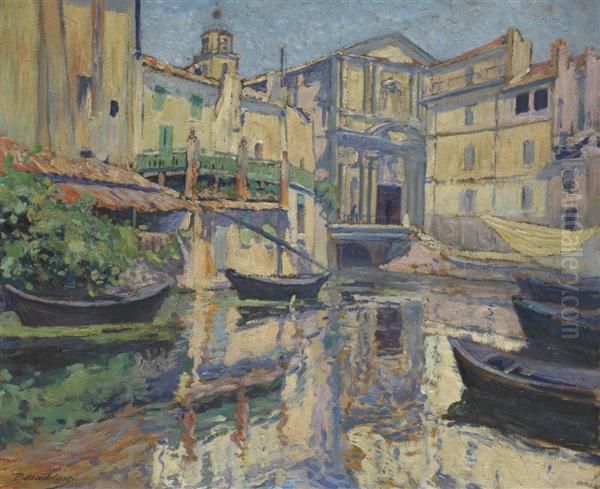 Port Des Martigues Oil Painting by Paul Madeline