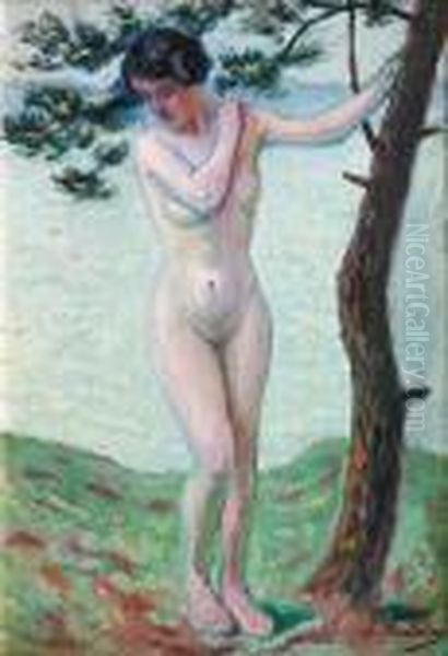 Jeune Femme Nue Pres De La Crique Oil Painting by Paul Madeline