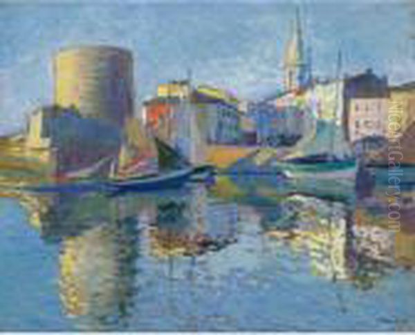 La Rochelle: Coin Du Vieux Port Oil Painting by Paul Madeline