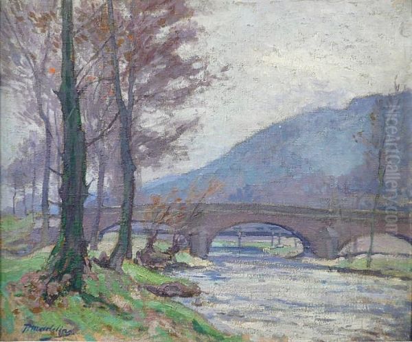 Paysage Dela Creuse, Effet Mauve Oil Painting by Paul Madeline