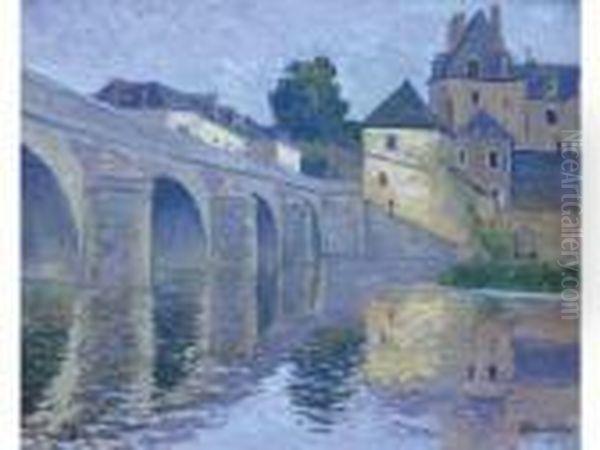 Vieux Pont Sur La Dordogne Oil Painting by Paul Madeline