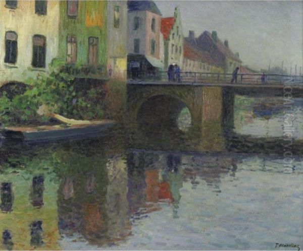 Canal A Bruges Oil Painting by Paul Madeline