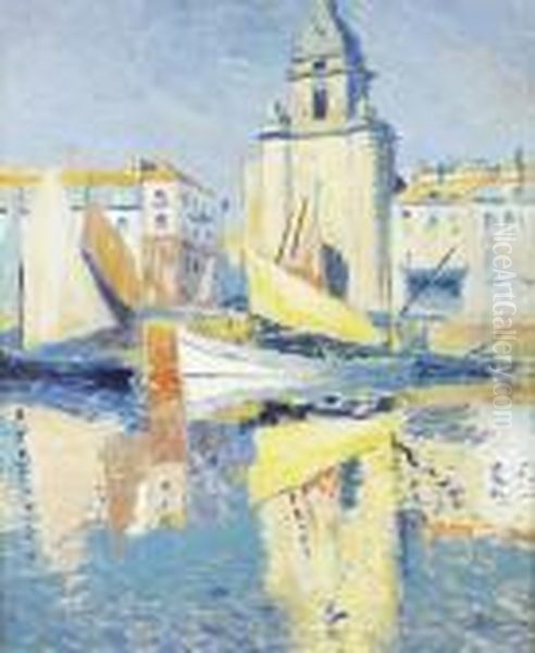 Voiles A La Rochelle Oil Painting by Paul Madeline