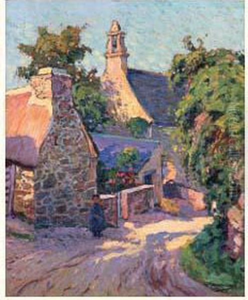 Vue De Village, Bretagne Oil Painting by Paul Madeline