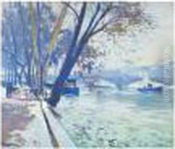 Paris : Le Pont Du Carroussel Oil Painting by Paul Madeline