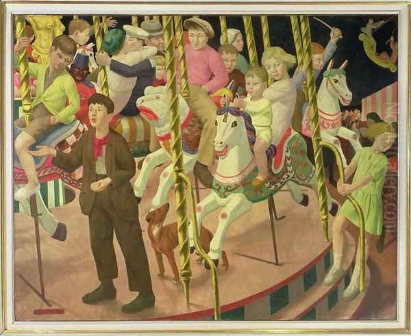 The Merry-Go-Round, 1924 Oil Painting by Ernest Procter