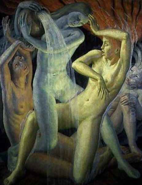 The Four Elements Oil Painting by Ernest Procter