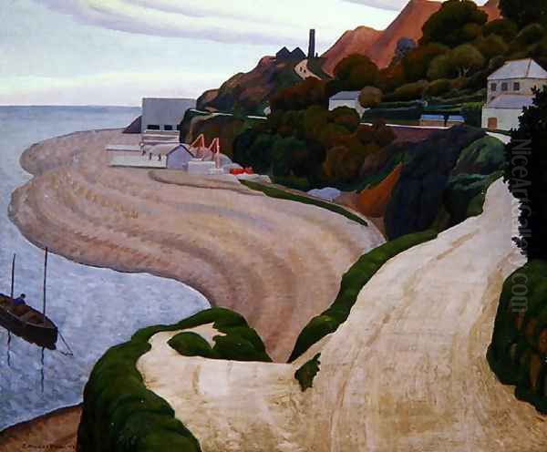 Newlyn and Mousehole Road, 1927 Oil Painting by Ernest Procter