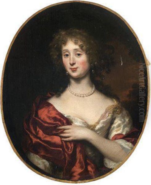 Portrait De Femme Au Collier Et Aux Boucles De Perles Oil Painting by Nicolaes Maes