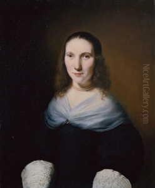 Brustbild Einer Frau. Oil Painting by Nicolaes Maes