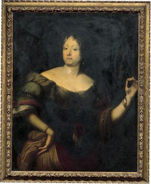 Ritratto Di Gentildonna Con Medaglione Oil Painting by Nicolaes Maes