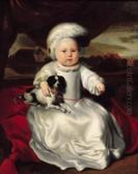 Portrait Of A Baby Boy Oil Painting by Nicolaes Maes