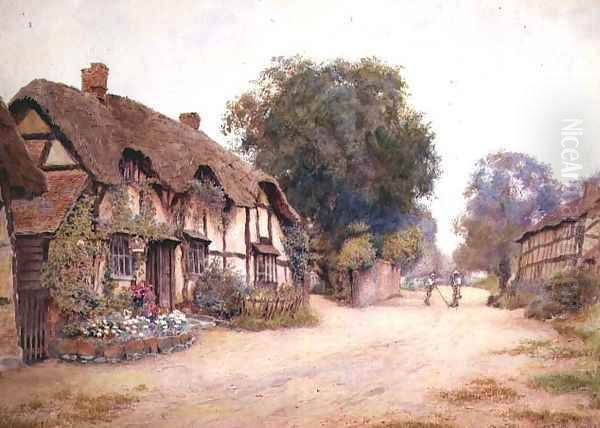 Gossiping, The Village Street, 1902 Oil Painting by Wilmot, R.W.S. Pilsbury