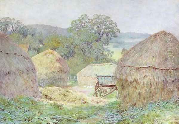 The farmyard - a summer morning Oil Painting by Wilmot, R.W.S. Pilsbury