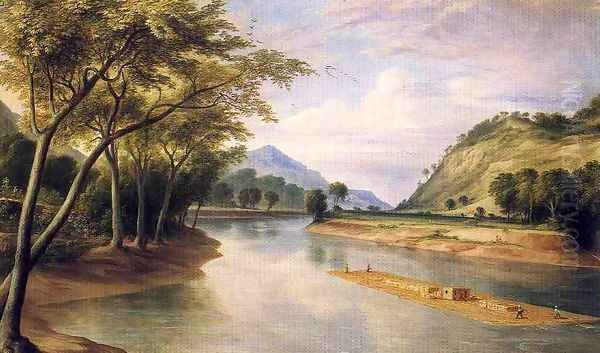 The Ohio River Near Marietta Oil Painting by Henry Cheever(s) Pratt