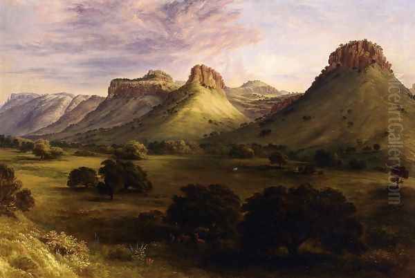 View in the Canyon of the Coppermines, Santa Rita, New Mexico Oil Painting by Henry Cheever(s) Pratt