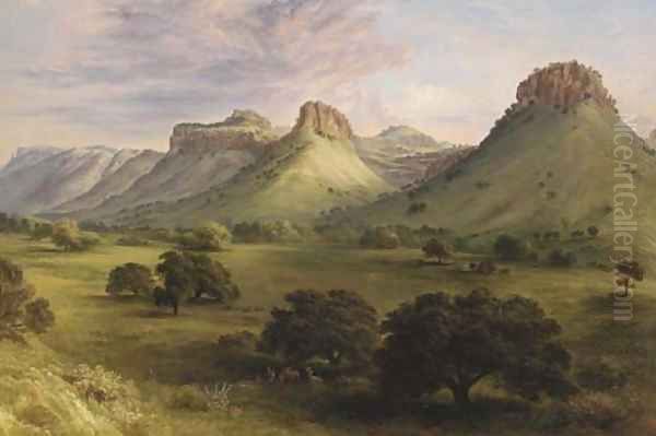 View in the Canyon of the Coppermines, Santa Rita, New Mexico 2 Oil Painting by Henry Cheever(s) Pratt