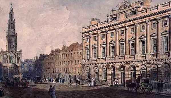 Somerset House Oil Painting by Augustus Charles Pugin