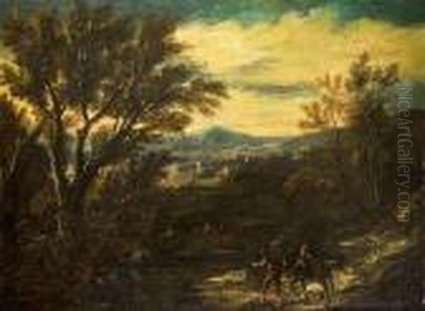 Oberitalienische Landschaft Oil Painting by Alessandro Magnasco