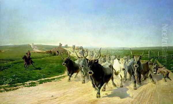 Cattle Herding in Norway Oil Painting by Theodor Esbern Philipsen