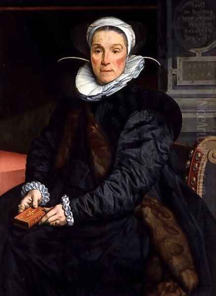 Portrait of Susanna Taymon, wife of Christoffel Roels, 1600 Oil Painting by Pieter Pietersz