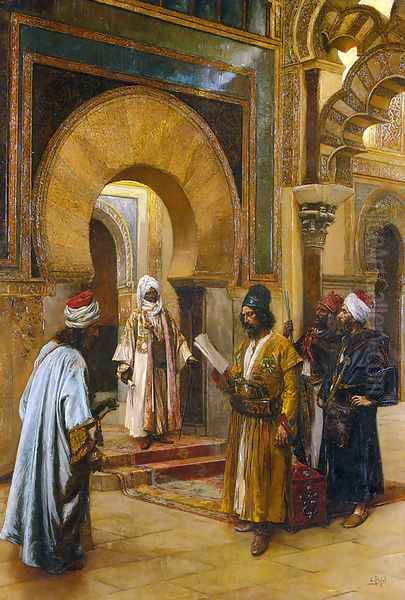 Emmisaries to the Sultan Oil Painting by Clement Pujol de Guastavino