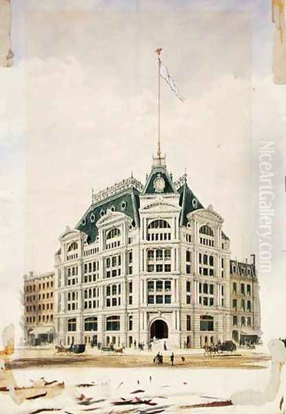 Mutual Life Insurance Company Building Oil Painting by George Browne Post