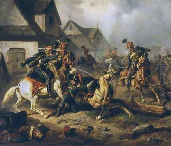 Death of Berek Joselewicz in Kock Oil Painting by Henryk Pillati