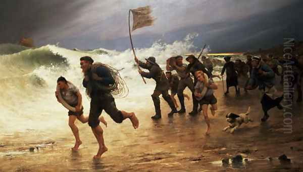 The Rescue Oil Painting by Maurice Poirson