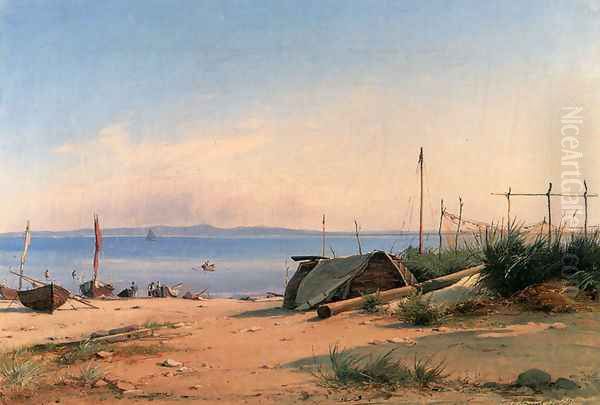 From Hornback Beach Oil Painting by Wilhelm Thomas Pedersen