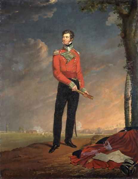 Major Sir Neil Campbell, 1819 Oil Painting by Edouard Pingret